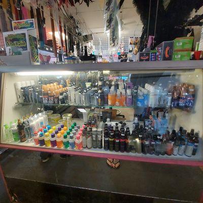 Silicone,water based and hybrid lubes,toy cleaners and massage oils etc.