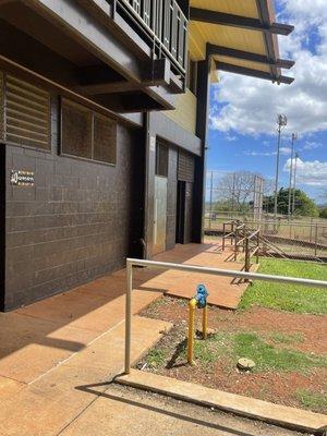 Bathroom by the entrance of the lot