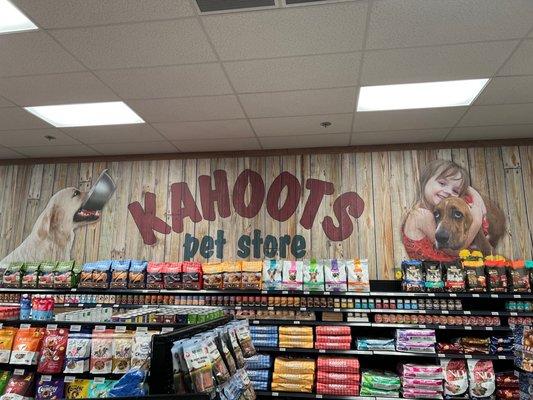 Inside Store, dog food section.