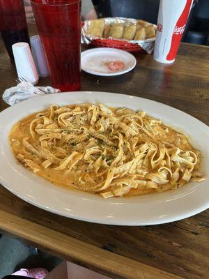 Spicy Shrimp Alfredo with chicken instead of shrimp