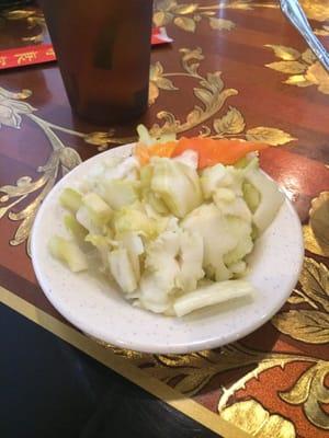 I personally call it 'sweet cabbage root salad'. It's homemade n so good.  Open your appetite totally.   It's appetizer