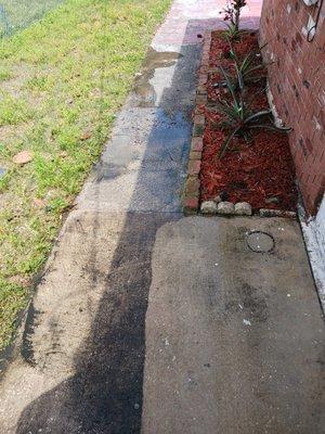 Pressure washing side by side