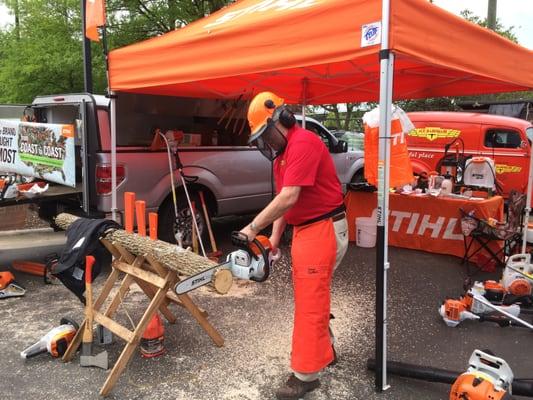 STIHL Demonstration Day at Seaboard ACE Hardware in Downtown Raleigh.