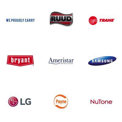 We service all major brands and carry these fine products.