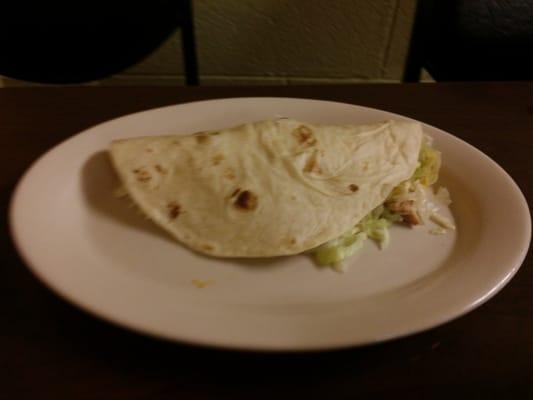 Chicken soft taco