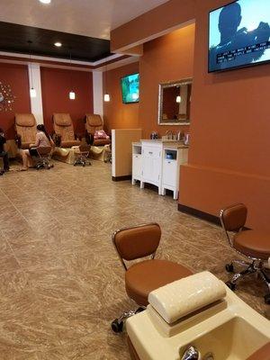 Pedicure area.