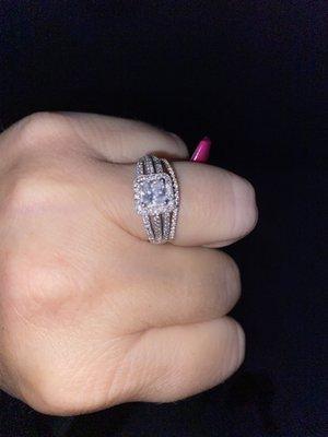 This is the ring I got the damage is inside the band