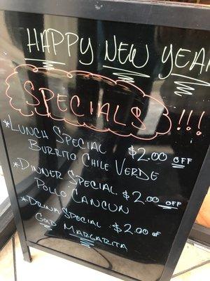 Daily specials