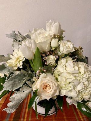 Beautiful white flower arrangement