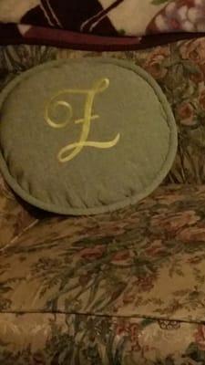 Love my new embroidered pillows