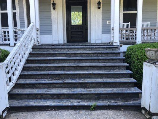 Front and side stairs are damaged