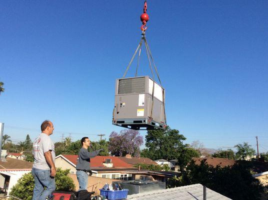 Crane Assisted Package Unit Installation