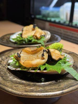 Seared abalone sashimi