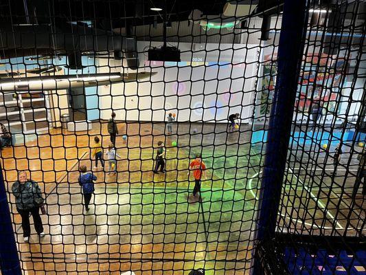 Wall games, basketball and huge play structure