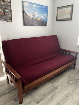 Futon frame, mattress and cover!