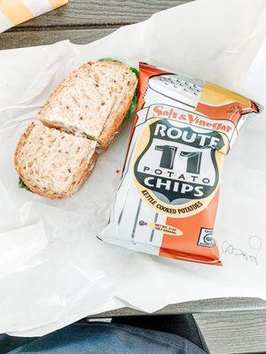 Freemason Sandwich and Salt & Vinegar Route 11 Chips