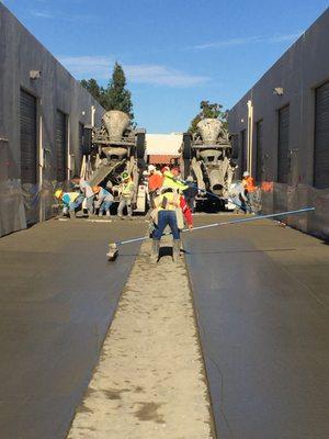 Replacing 29,000sf of asphalt with concrete at a business park by Gillespie Field.