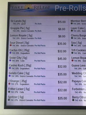 Menu, wish I could type all these names for you, so it would be searchable.