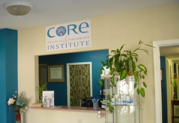 The front Desk at Coleman Chiropractic in the CORE Building.