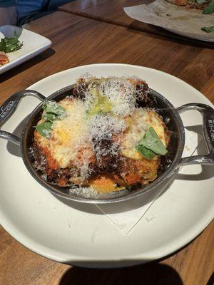 Eggplants  with lots of cheese.