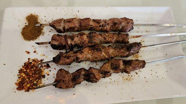 Lamb skewer kabob