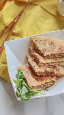 Beef Pancake - Crispy, round and flattened pancake filled with delicious minced beef.