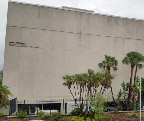 John F. Germany youth library building from Cass Street