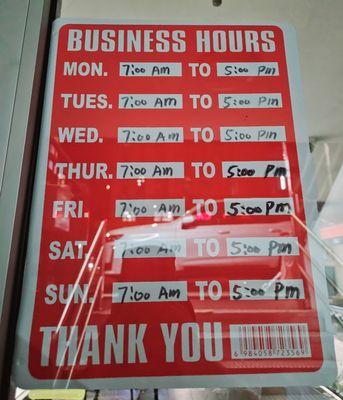 Store Hours