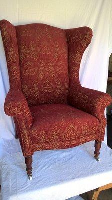 Victorian era wing chair.