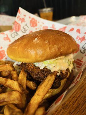 Nashville fried chicken sandwich