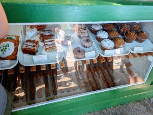 Pastries on display