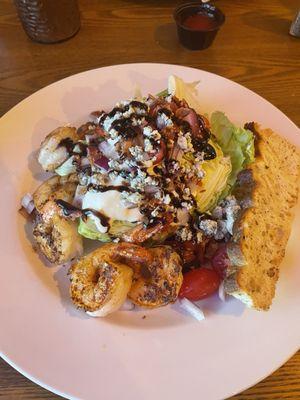 Blackened shrimp salad