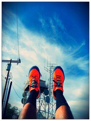 Me daydreaming. Lol. #BigFeet #BigBlueSky