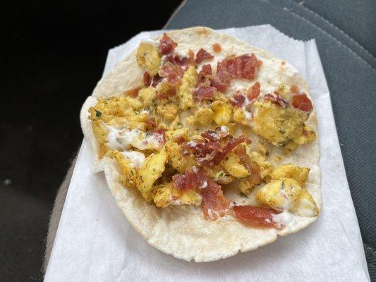 Breakfast Taco with Bacon