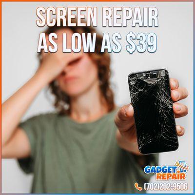 Don't wait for your repair any longer, iPhone screen repair starting at $39! Most repairs done in under 20 minutes.