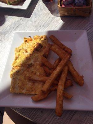 Mexican Omelette with fries (no salsa)