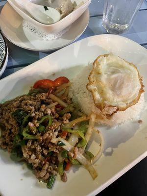 Ground Pork Basil Rice