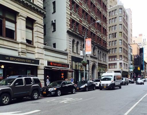 Looking north on Broadway towards 1133 Broadway