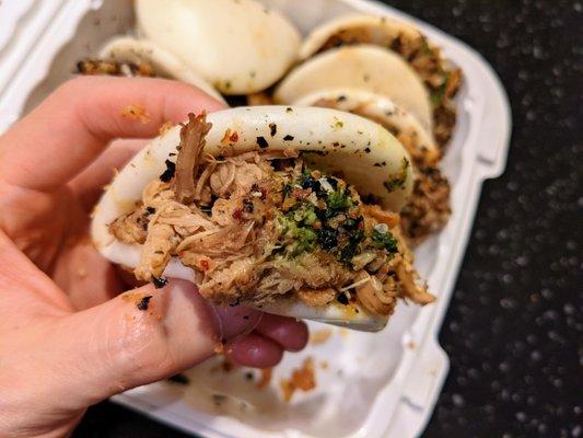 Manilla Chicken Adobo Bao. Part of my assorted Bao Six Pack ($19.50 with upcharges for certain items).