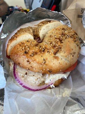 White Fish in everything bagel