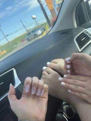 Acrylic nails and toenails