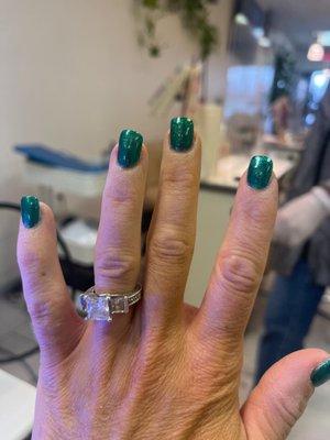 I love my nails from NV Nails. They always do an incredible job and fix any outside issues like a broken nail from playing basketball.