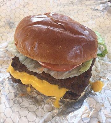 Dave's double cheeseburger