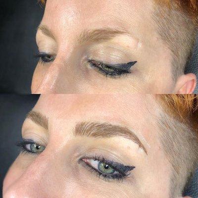 Microblading on Sparse brows