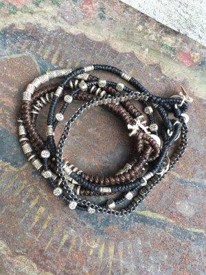 Cool woven silver wrap bracelets