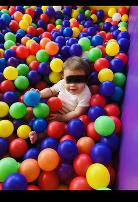 My daughter in your corner ball pit that was located behind the cash register