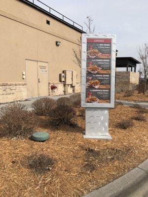 Drive thru menu