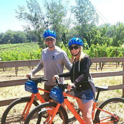 E bike tours to area Wineries Beat a limo wine tour anytime!