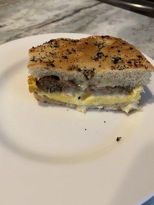 Sausage, Egg and Cheese and Fresh Focaccia