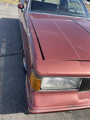 1986 Cutlass before repair.